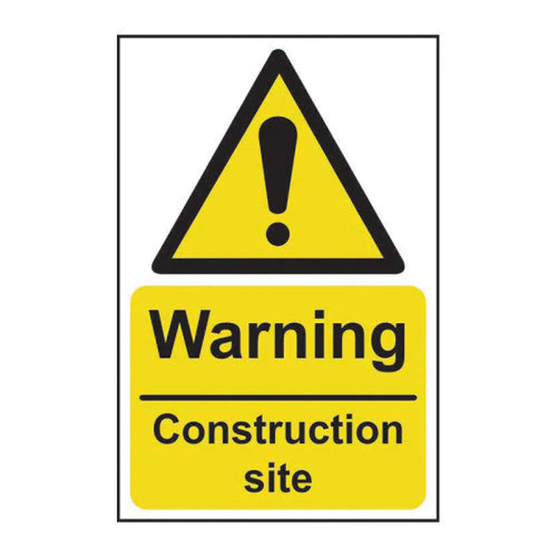 Centurion Warning construction site - Self Adhesive PP (200 x 300mm) - Min Order 2
