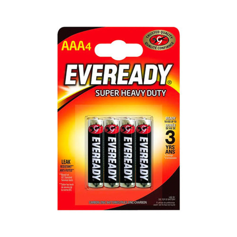 Centurion Eveready S3927 AAA Super Zinc Batteries, 4 Pack - Pack of 12