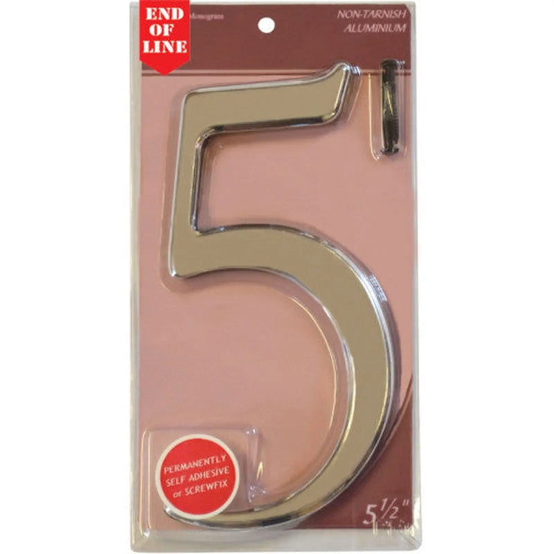 Centurion Glass/Silver Numbered Plaque 5 - Pack of 5