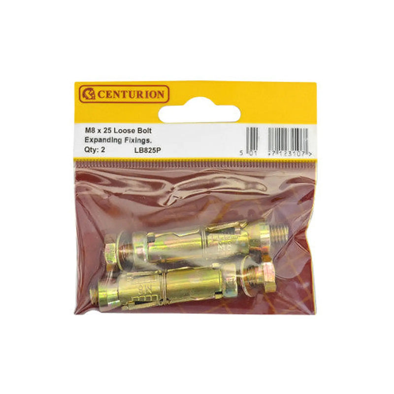 Centurion M8 x 25mm Expanding Loose Bolt  (Pack of 2) - Pack of 5