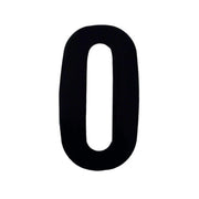 Centurion 75mm Black Helvetica Bold Condensed Style Vinyl Number 0 - Pack of 10