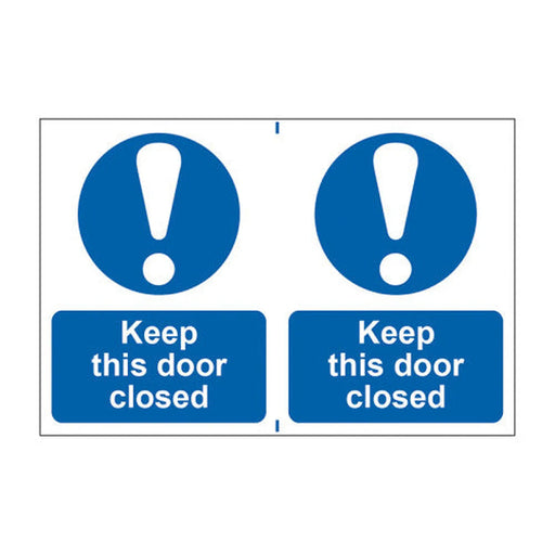 Centurion Keep this door closed - Self Adhesive PP (300 x 200mm) - Min Order 2