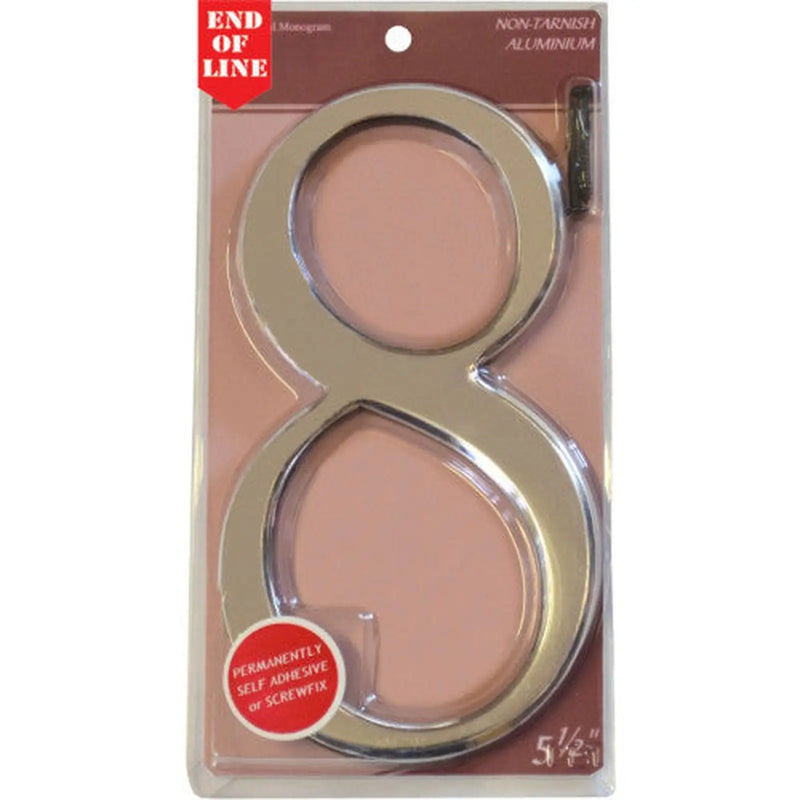 Centurion Glass/Silver Numbered Plaque 8 - Pack of 5