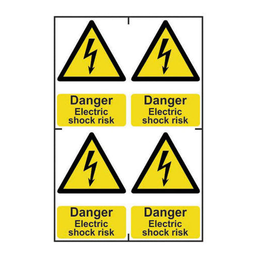 Centurion Danger Electric shock risk - Self Adhesive PP (200 x 300mm) - Min Order 2