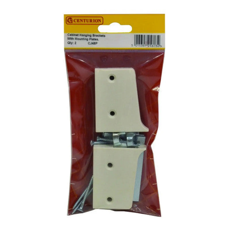 Centurion Nylon Cabinet Hanging Bracket With Mounting Plate  (Pack of 2) - Pack of 5