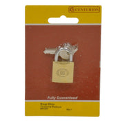 Centurion Brass  'Tri-Circle' Padlocks, 25mm - Pack of 5