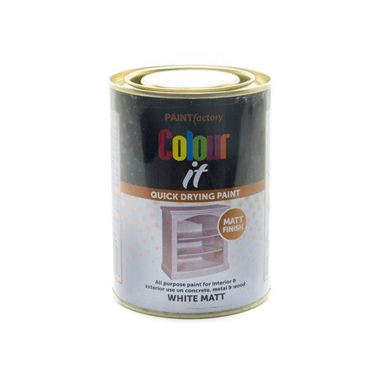 Centurion Colour It Matt Paint - White - Pack of 6