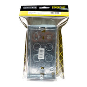 Centurion 2 Gang Galvanised Steel Flush Back Box, 47mm - Pack of 5