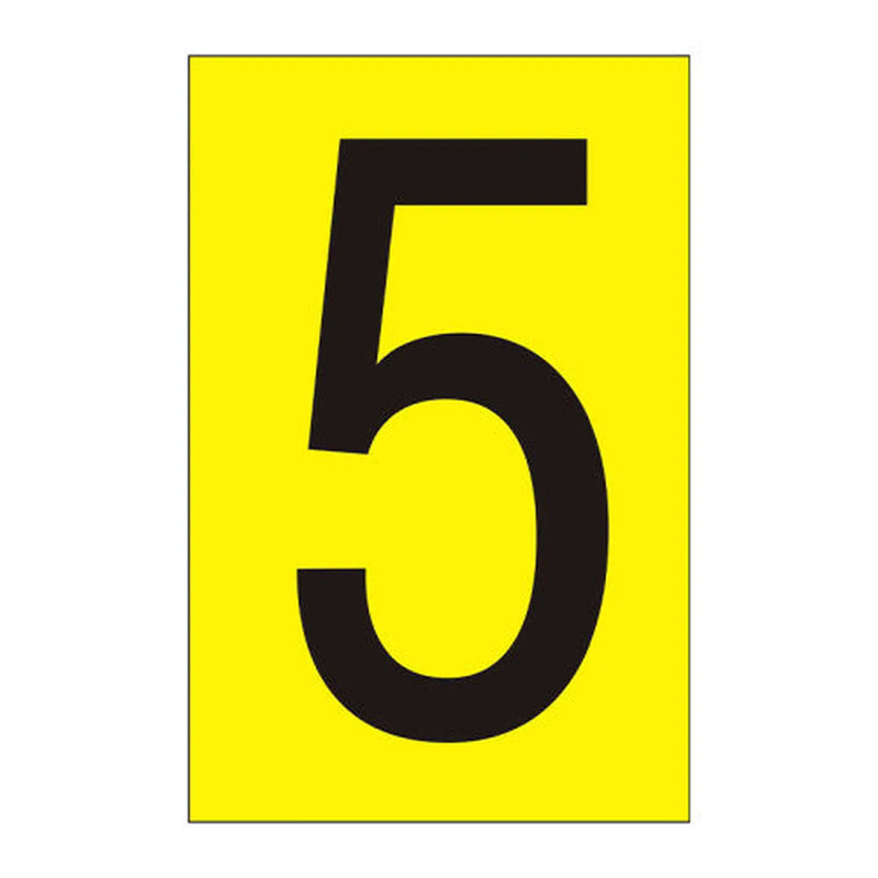 Centurion Character '5' - Yellow Vinyl - 50mm - Pack of 10 - Min Order 2