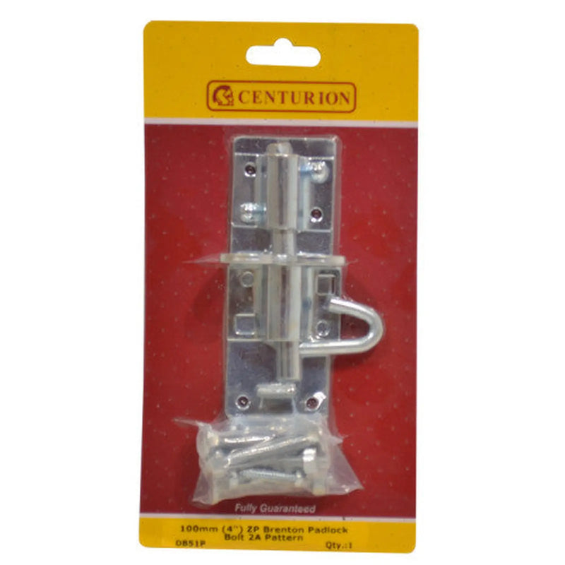 Centurion Medium Brenton Padbolts, Zinc Plated, 100mm - Pack of 5