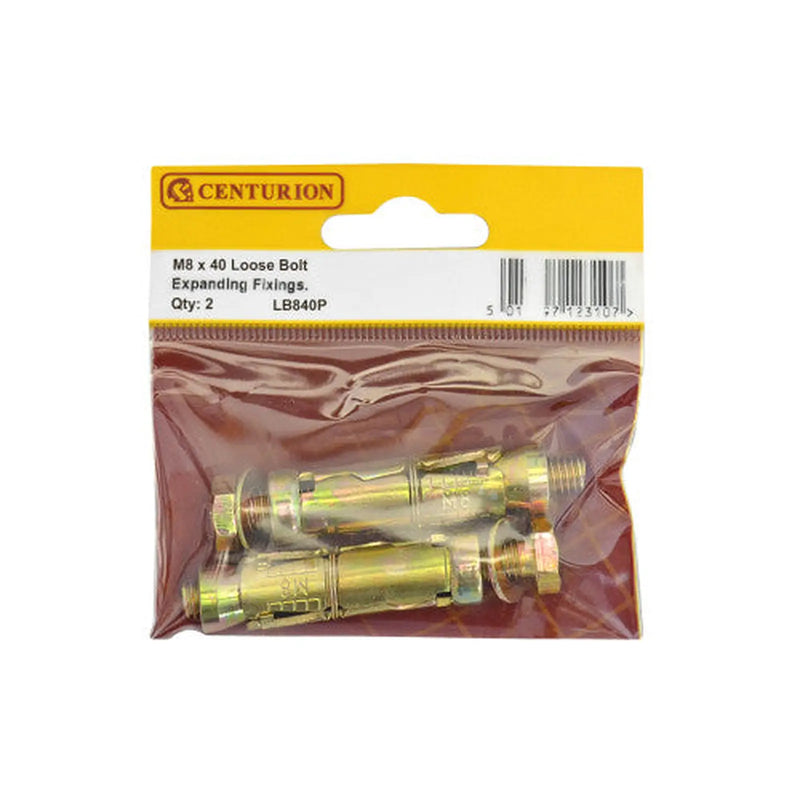 Centurion M8 x 40mm Expanding Loose Bolt  (Pack of 2) - Pack of 5