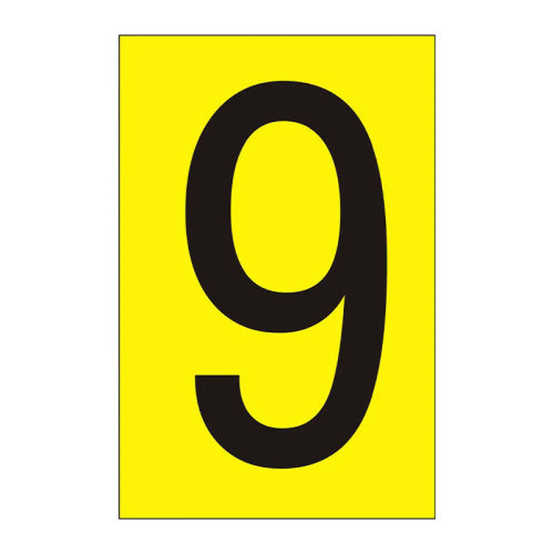 Centurion Character '9' - Yellow Vinyl - 50mm - Pack of 10 - Min Order 2