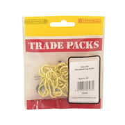 Centurion Shouldered Cup Hooks - Brass - 19mm - (50 PK) - Pack of 5