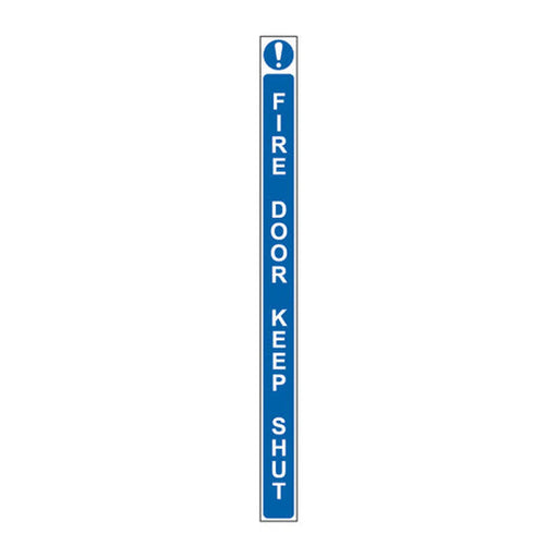 Centurion ‘Fire Door Keep Shut’ Sign, Self-Adhesive Vinyl Door Strip (34mm x 450mm) - Min Order 2