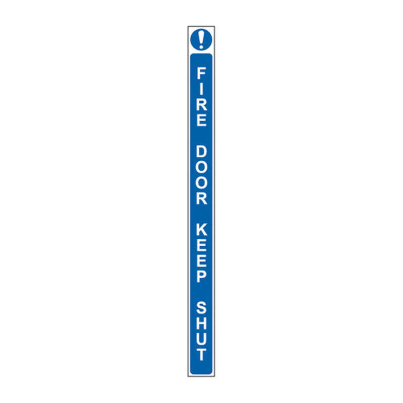 Centurion ‘Fire Door Keep Shut’ Sign, Self-Adhesive Vinyl Door Strip (34mm x 450mm) - Min Order 2