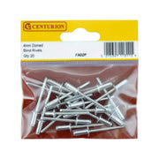 Centurion Domed Blind Rivets, 4mm x 10.3mm - Pack of 5