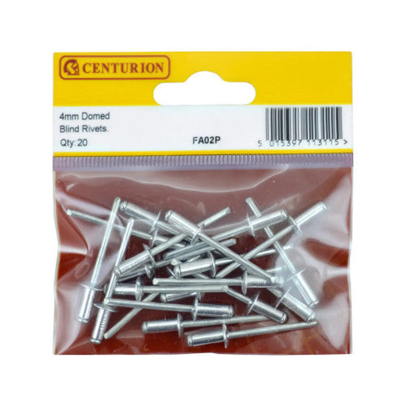 Centurion Domed Blind Rivets, 4mm x 10.3mm - Pack of 5
