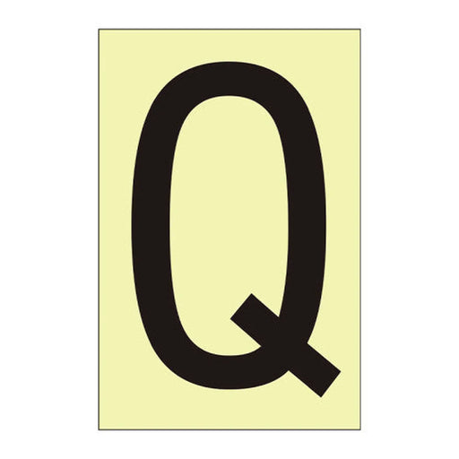 Centurion Character 'Q' - Photoluminescent Vinyl - 50mm - Min Order 6
