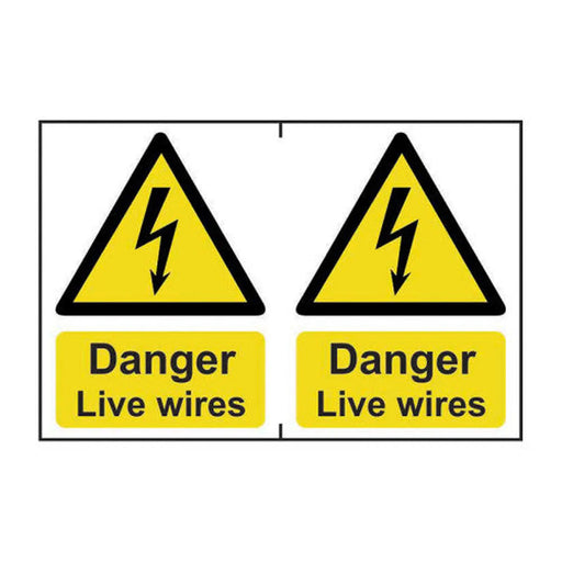 Centurion Danger Live wires - Self Adhesive PP (300 x 200mm) - Min Order 2