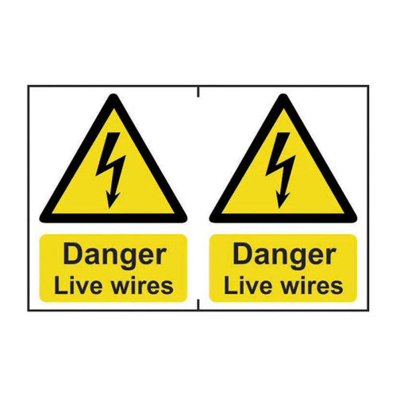 Centurion Danger Live wires - Self Adhesive PP (300 x 200mm) - Min Order 2