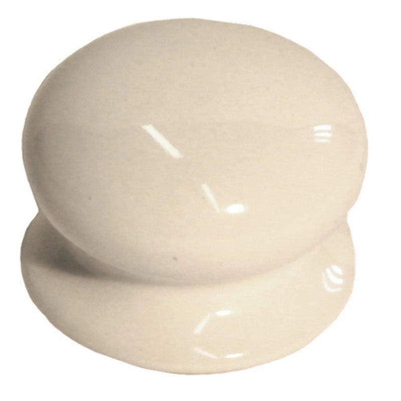Centurion Porcelain Cupboard and Wardrobe Knobs, White, 50mm Dia. - Pack of 10