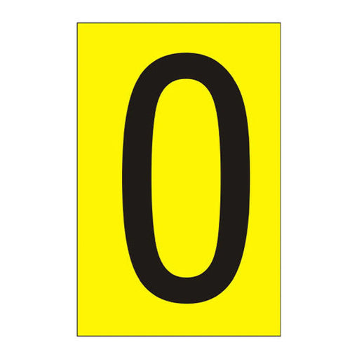 Centurion Character '0' - Yellow Vinyl - 50mm - Pack of 10 - Min Order 2