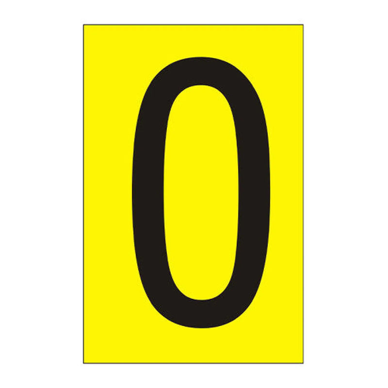 Centurion Character '0' - Yellow Vinyl - 50mm - Pack of 10 - Min Order 2