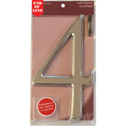 Centurion Glass/Silver Numbered Plaque 4 - Pack of 5