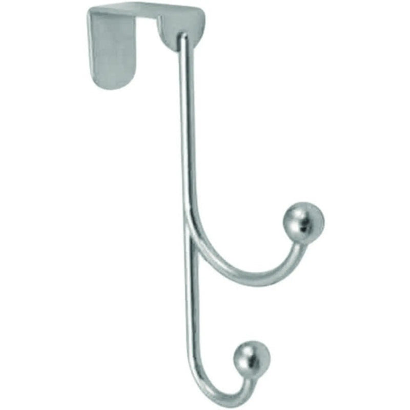 Centurion Over The Door Double Metal Hook - Polished Chrome - Pack of 5