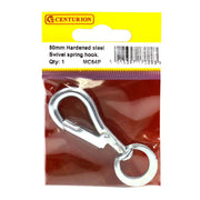 Centurion Steel Swivel Spring Hook, Zinc Plated, 5mm x 50mm - Pack of 5