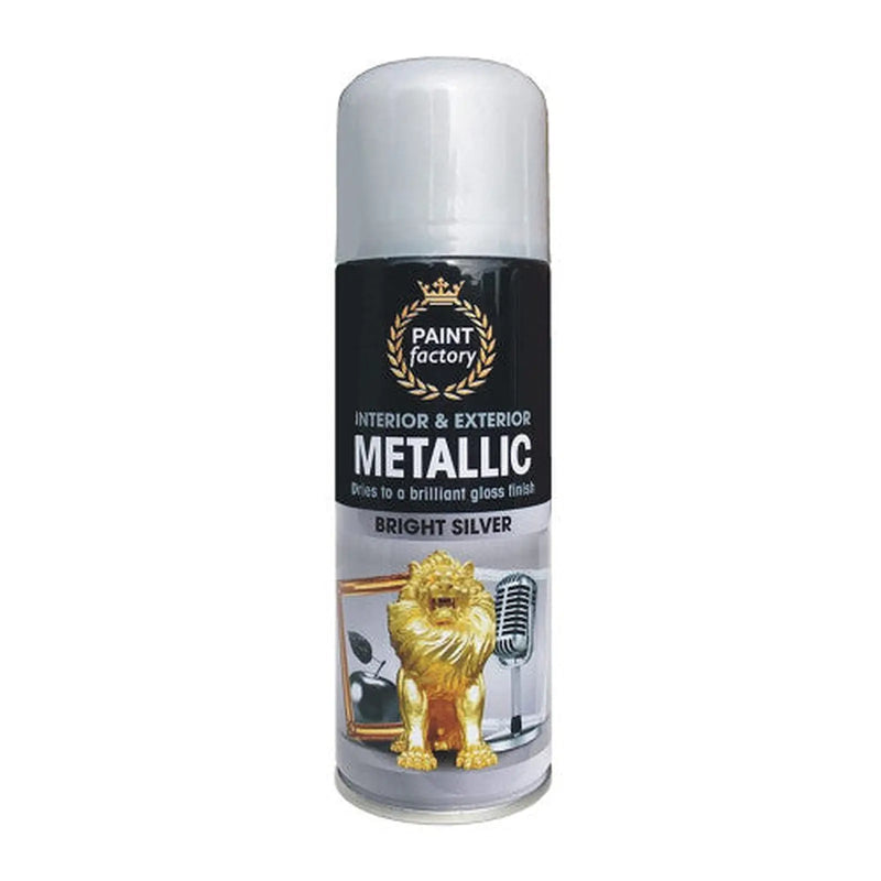 Centurion Paint Factory Metallic Paint, Bright Silver (400ml) - Pack of 12