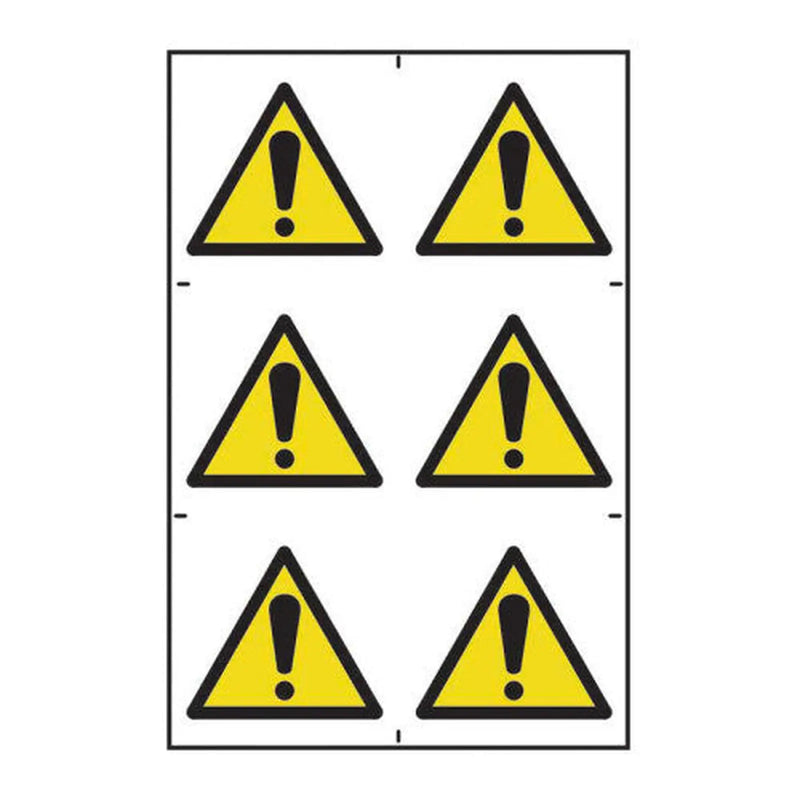Centurion Hazard Warning symbols - Self Adhesive PP (200 x 300mm) - Min Order 2