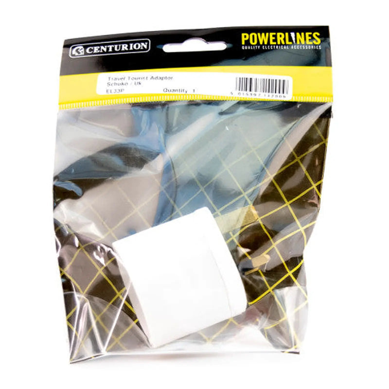 Centurion Travel Adaptor, Schuko/UK - Pack of 5