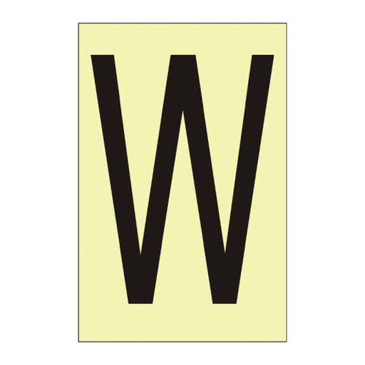 Centurion Character 'W' - Photoluminescent Vinyl - 50mm - Min Order 6