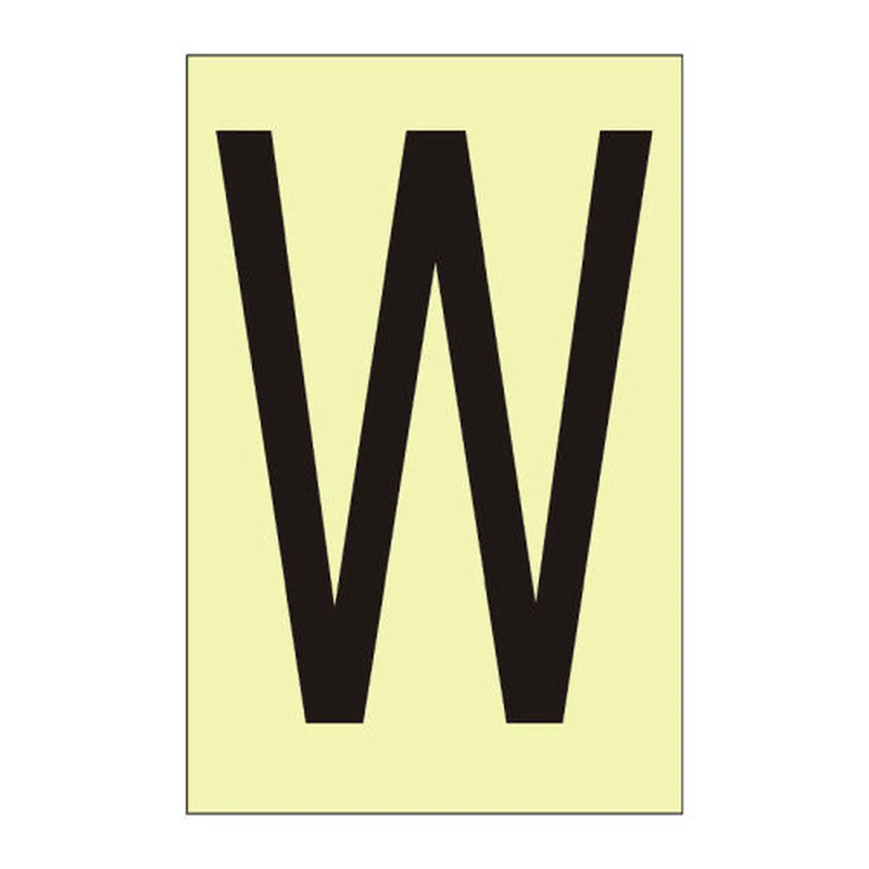 Centurion Character 'W' - Photoluminescent Vinyl - 50mm - Min Order 6