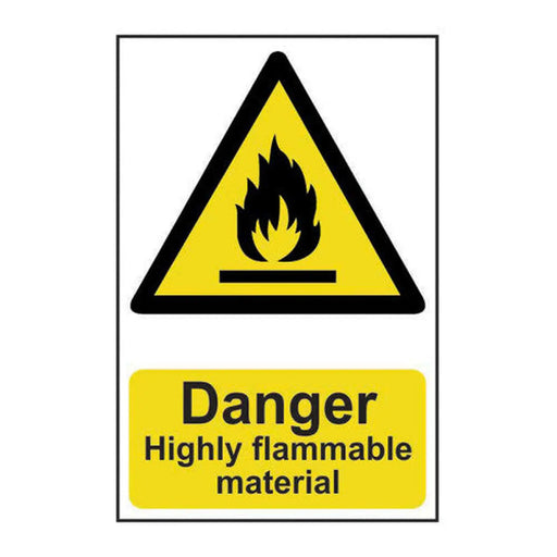 Centurion Danger Highly flammable material - Self Adhesive PP (200 x 300mm) - Min Order 2