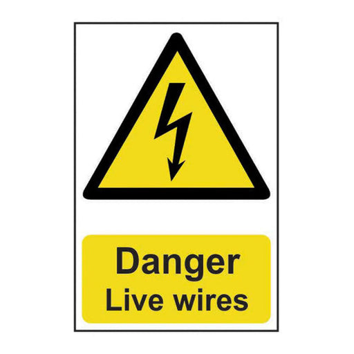 Centurion Danger Live wires - Self Adhesive PP (200 x 300mm) - Min Order 2