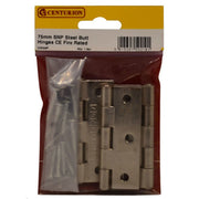 Centurion 75mm SNP Steel Butt Hinges CE Fire Rated 1.5pr - Pack of 5