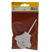 Centurion Screw-In Pulley, Single, White, 45mm - Pack of 5