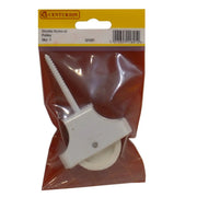 Centurion Screw-In Pulley, Double, White, 45mm - Pack of 5