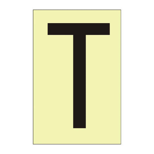 Centurion Character 'T' - Photoluminescent Vinyl - 50mm - Min Order 6