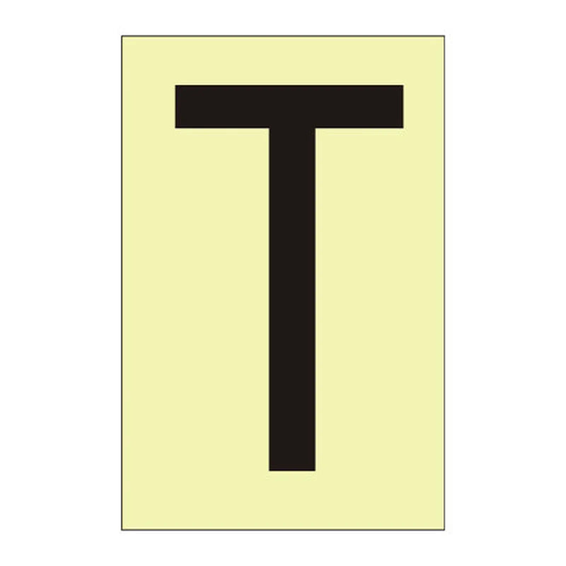 Centurion Character 'T' - Photoluminescent Vinyl - 50mm - Min Order 6