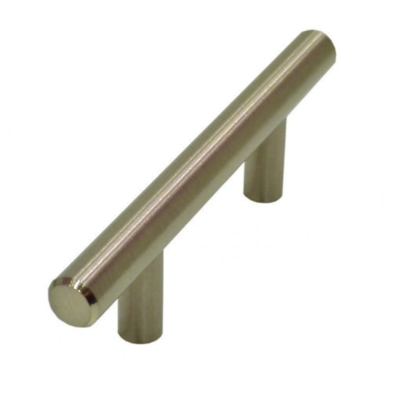 Centurion Plain 'T' Bar Handle, Brushed Nickel, 64mm - Min Order 4