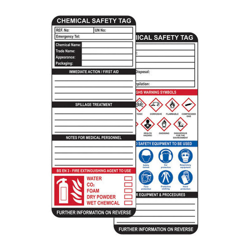 Centurion Chemical Safety Tag Insert (Pack of 10)