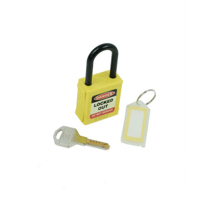 Centurion Safety Lockout Padlocks, Nylon Shackle, Yellow (each)