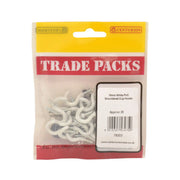 Centurion Shouldered Cup Hooks - White PVC - 19mm - (25 PK) - Pack of 5