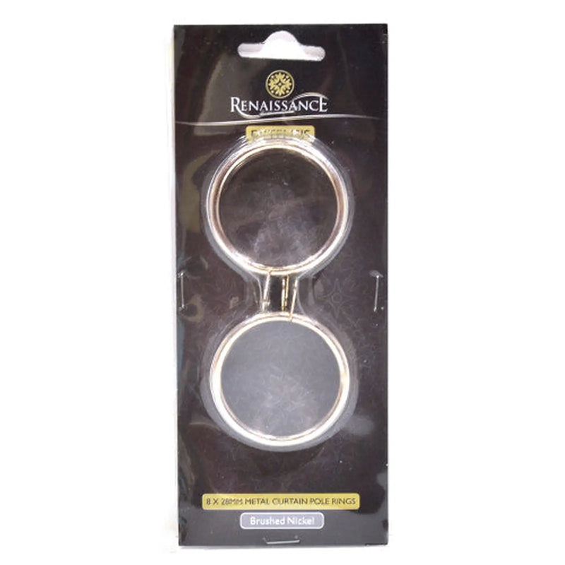 Centurion Renaissance Ball Rings Brushed Nickel 8pk 28/25mm - Pack of 10