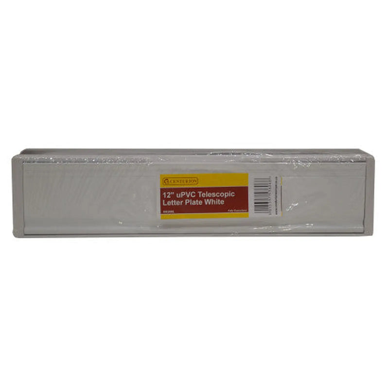 Centurion uPVC Telescopic Letter Plate, White, 305mm - Pack of 5