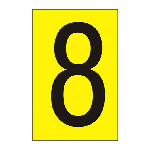 Centurion Character '8' - Yellow Vinyl - 50mm - Pack of 10 - Min Order 2
