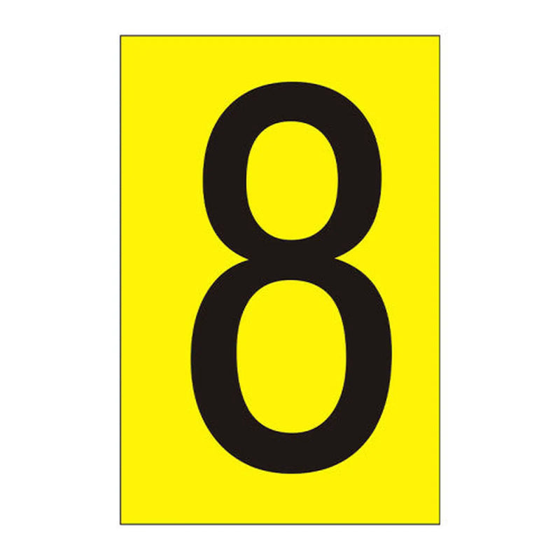 Centurion Character '8' - Yellow Vinyl - 50mm - Pack of 10 - Min Order 2